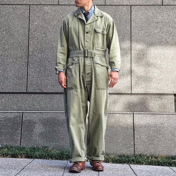 Mens Fashion Tooling Casual Jumpsuit