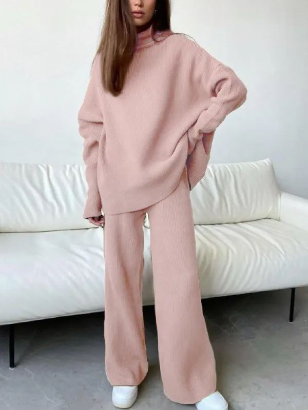 Women's Fashion Casual Light Pink Woolen Suit - Anystylish.com 