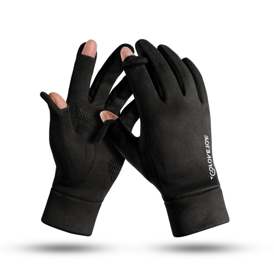 

Fingerless Non-slip Faux Deerskin Gloves