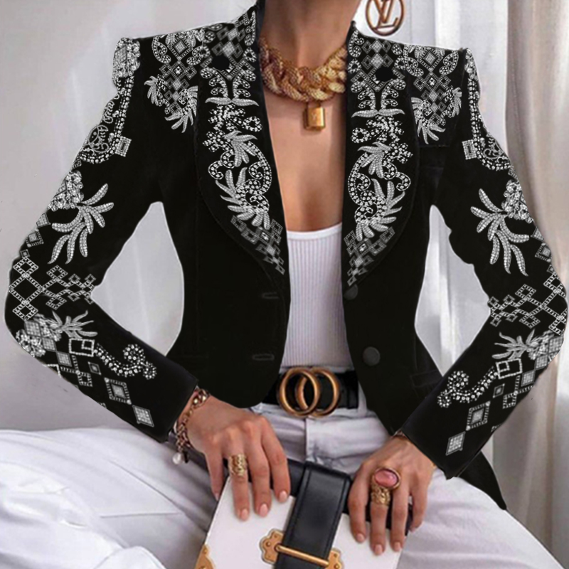 Fashion All match Printed Blazer