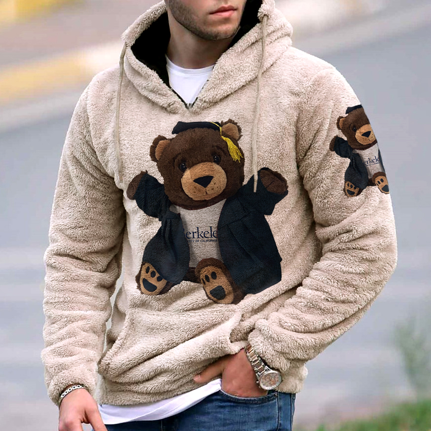 Cute Bear Lamb Wool Chic Warm Sweatshirt