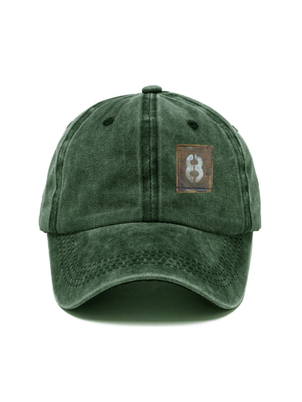 Men's Tactical 8 Digital Ashed Printed Baseball Cap Washed Cotton Hat