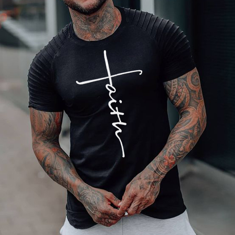 

Men's Graphic Print Round Neck Short Sleeve T-Shirt
