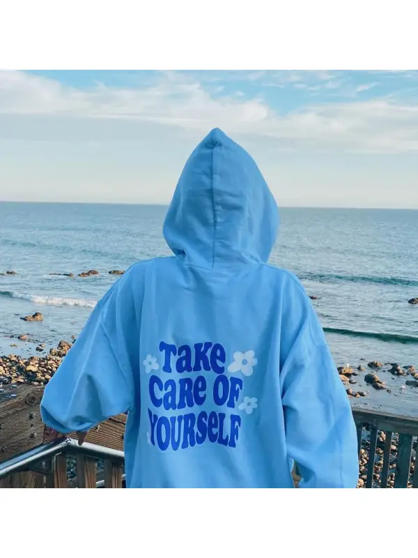 Take Care Of Yourself Print Women's Hoodie - Anrider.com 