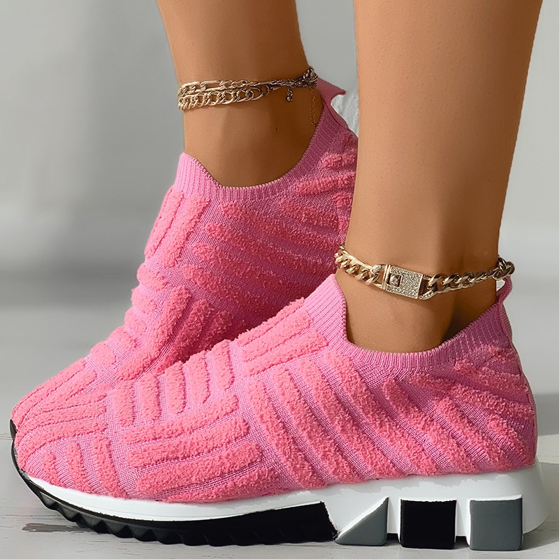 Fluffy Patch Slip On Sneaker