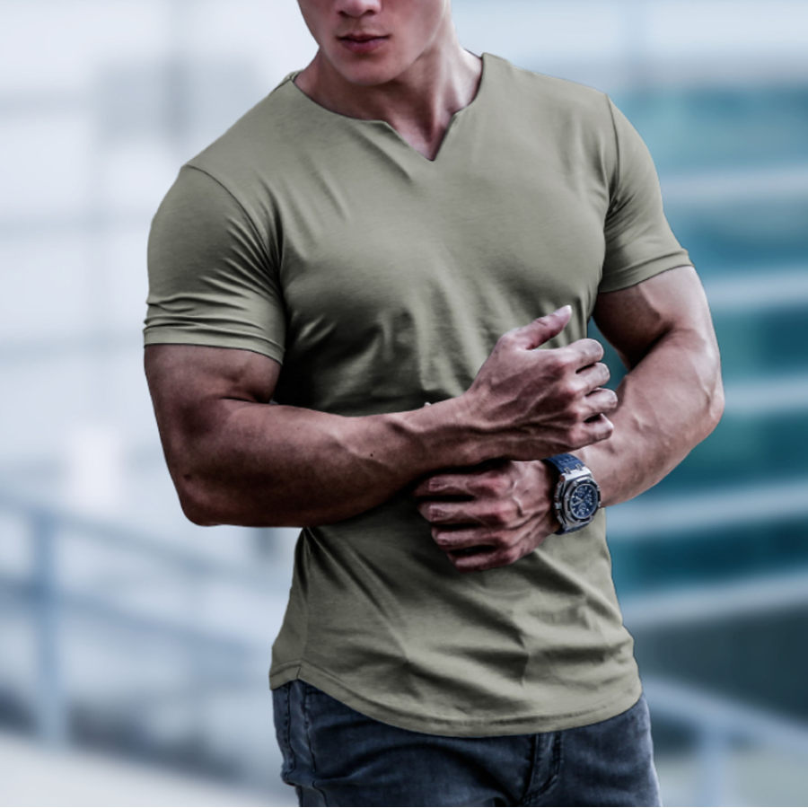 Men's V-Neck Casual T-Shirt