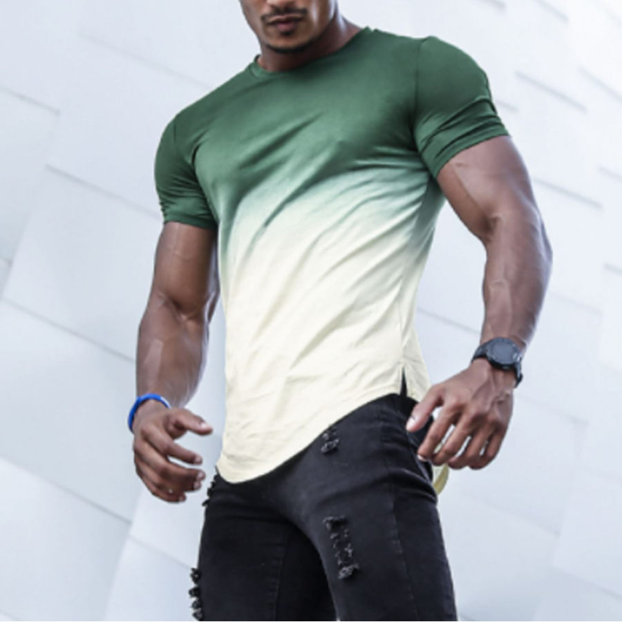 

Men's Gradient Slim Fit Casual T-Shirt