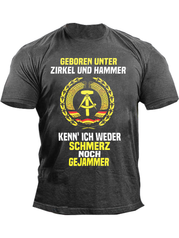 East Germany Retro Men's Short Sleeve Crew Neck T-Shirt