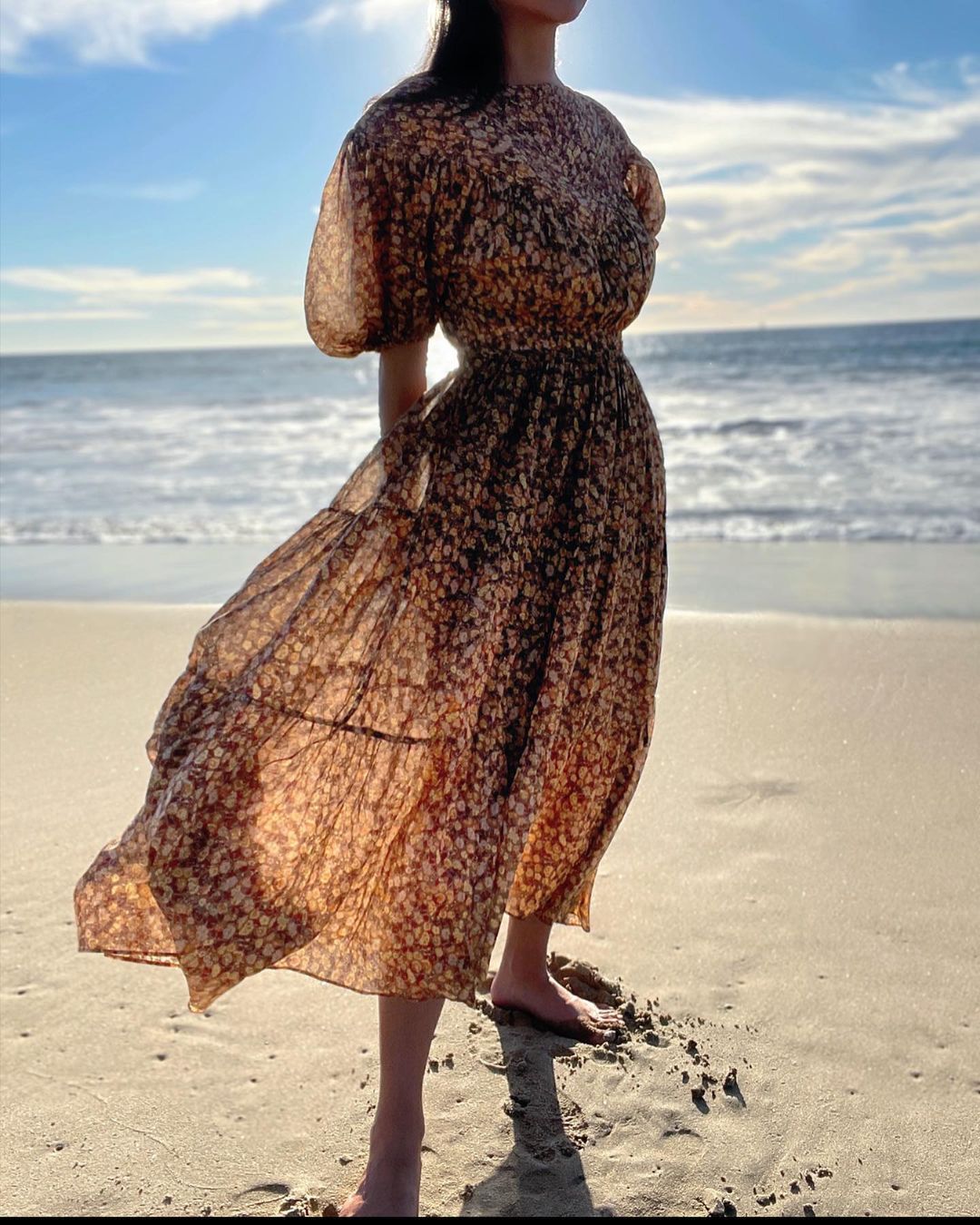 Women Vacation Floral Beach Dress