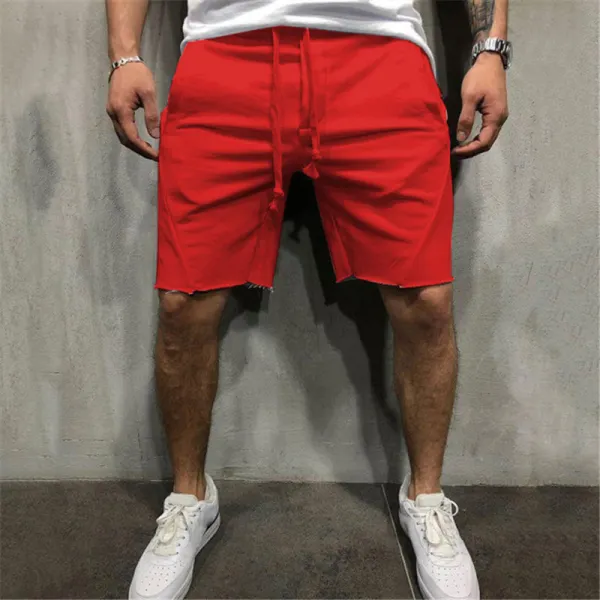 Men's Casual Fashion Solid Color Sports Shorts - Kalesafe.com 