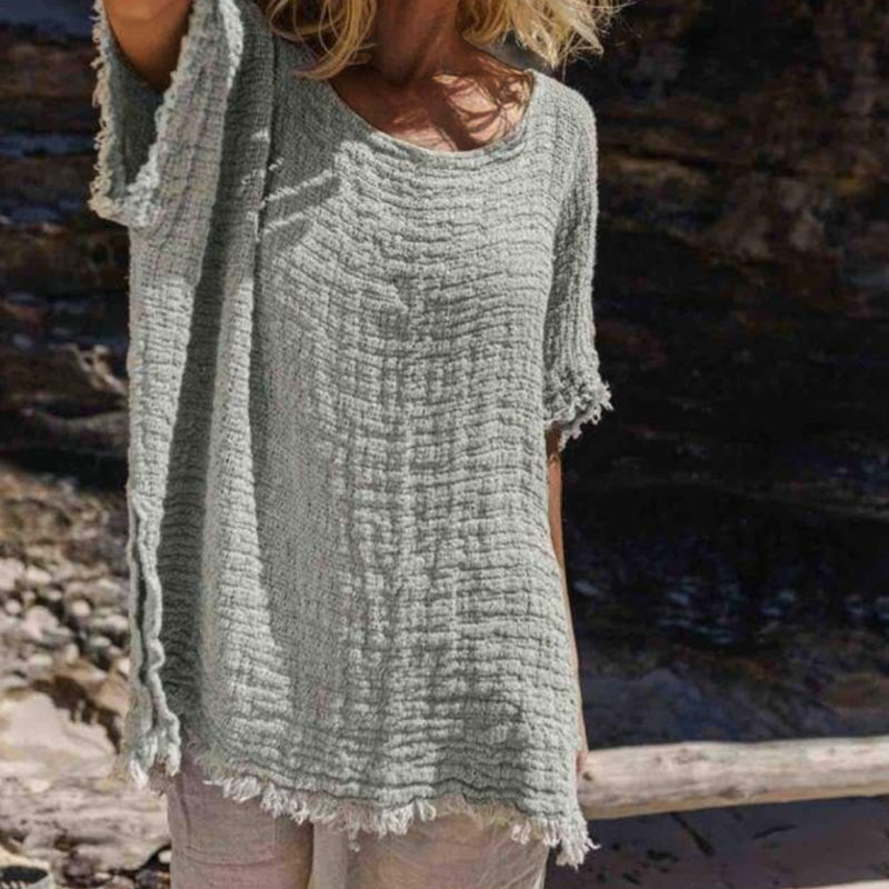 Ladies Linen Short Sleeve Shirt
