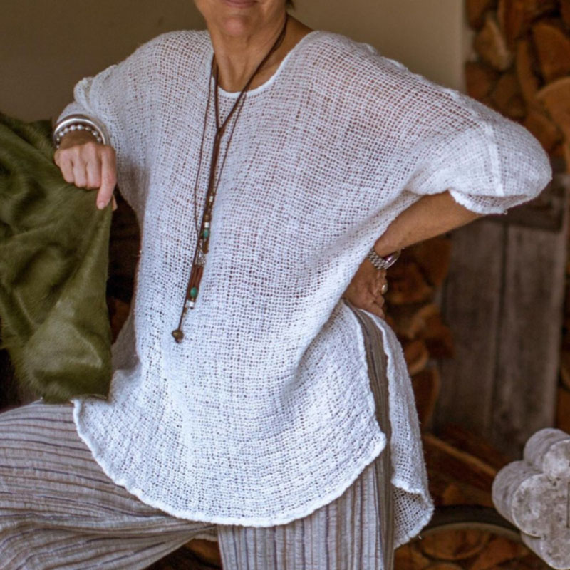 Ladies Half Sleeve Linen Shirt