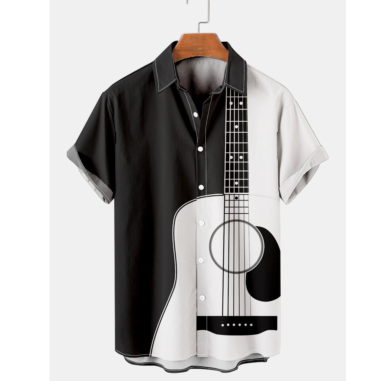 Men's Guitar Beach Short Sleeve Chic Shirt