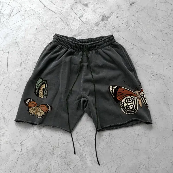 Men's Butterfly Print Shorts - Paleonice.com 