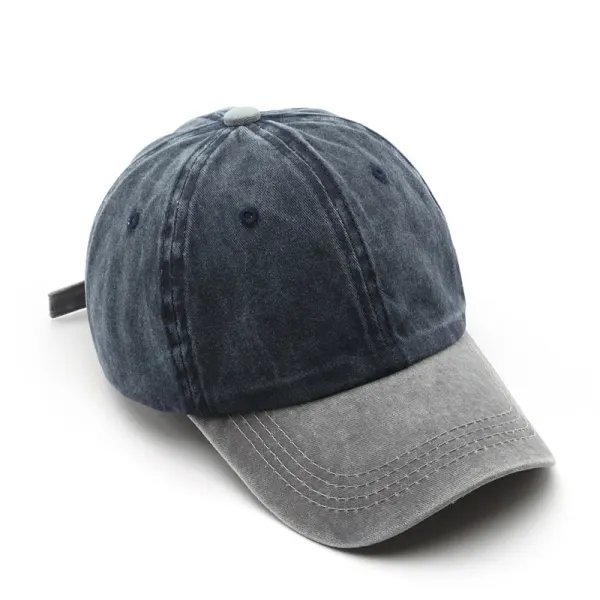 Men's Retro Distressed Splicing Outdoor Casual Baseball Cap - Honeylop.chimpone.com 