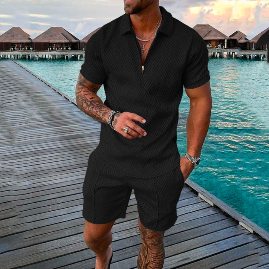 

Men's Casual Polo Shirt Set