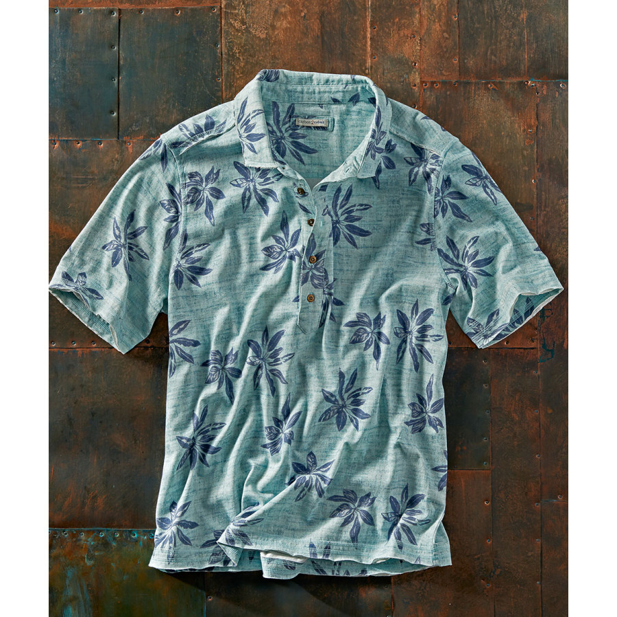 

Men's Outdoor Tactical Floral Print Short Sleeve Henley Shirt