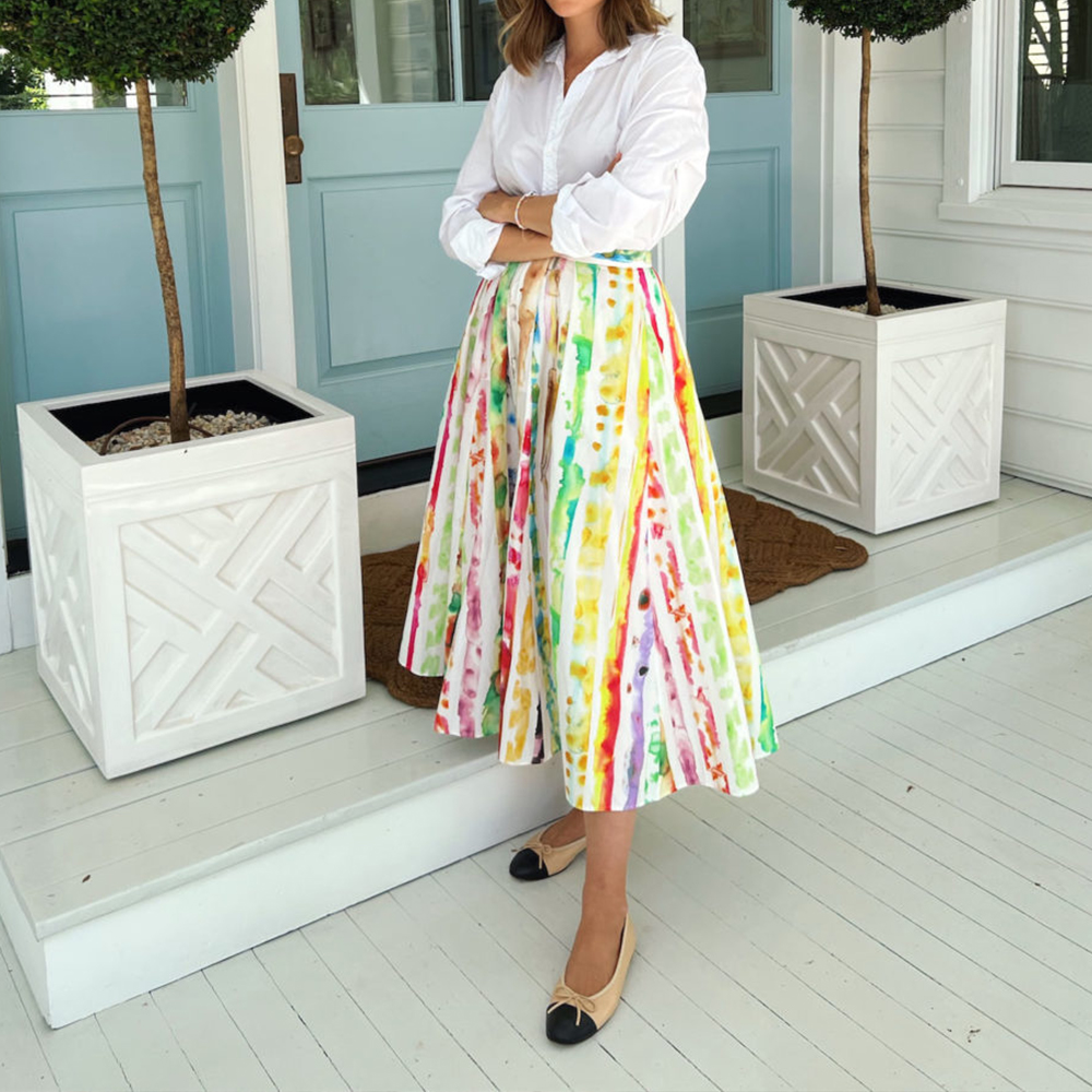 Ladies Simple Suit Shirt + Skirt