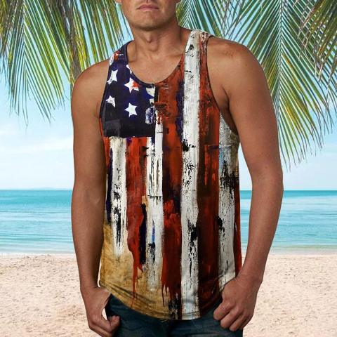 Independence Day Patriotic Print Tank