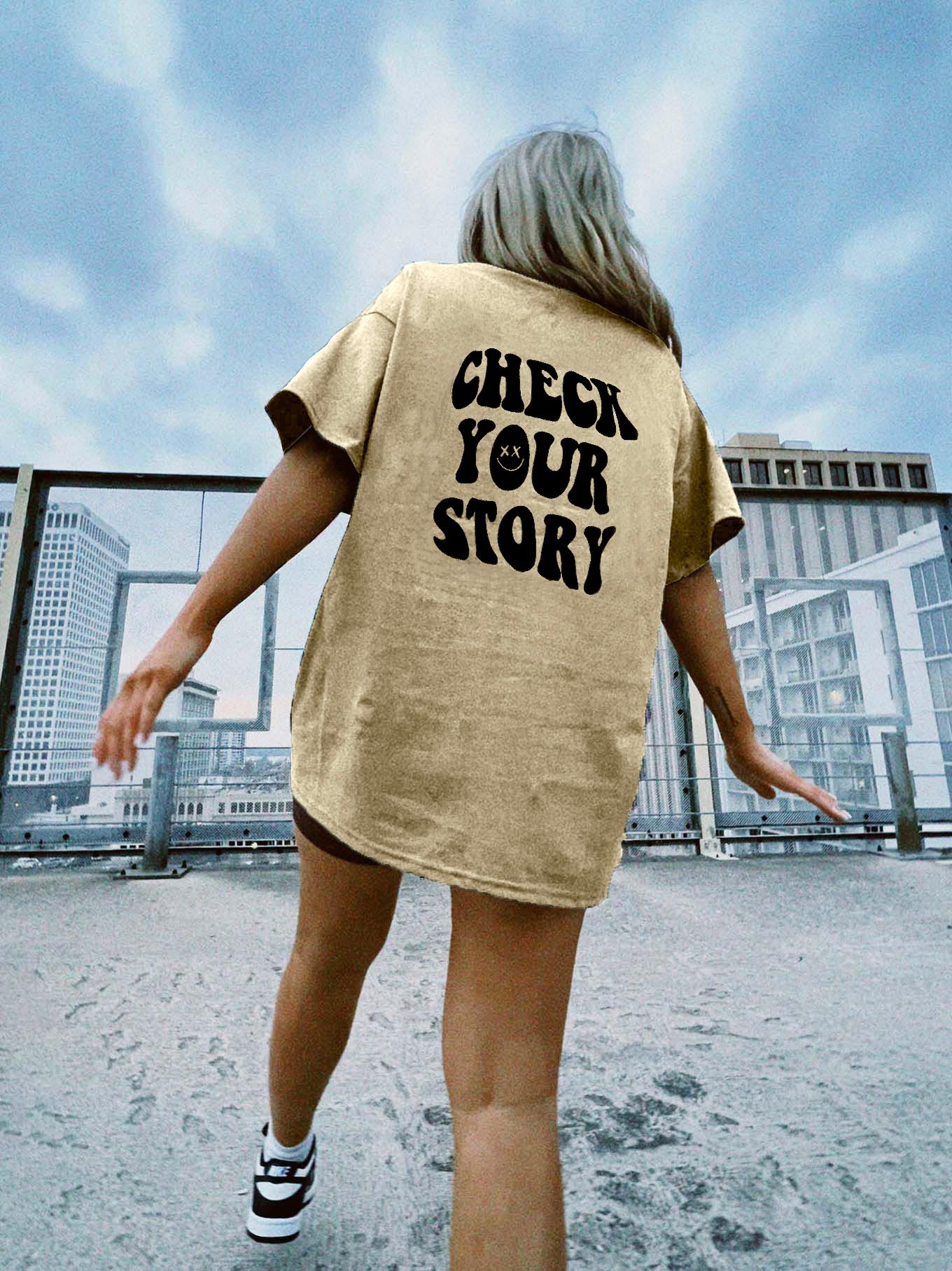 Women's Check Your Story Loose Tee