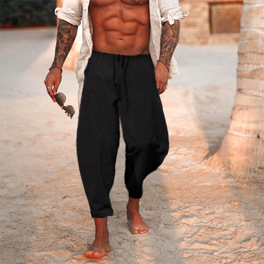 

Men's Linen Loose Casual Pants Harem Pants
