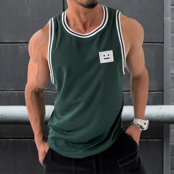 Men's Solid Color Print Versatile Casual Tank Top - Fineesa.chimpone.com 
