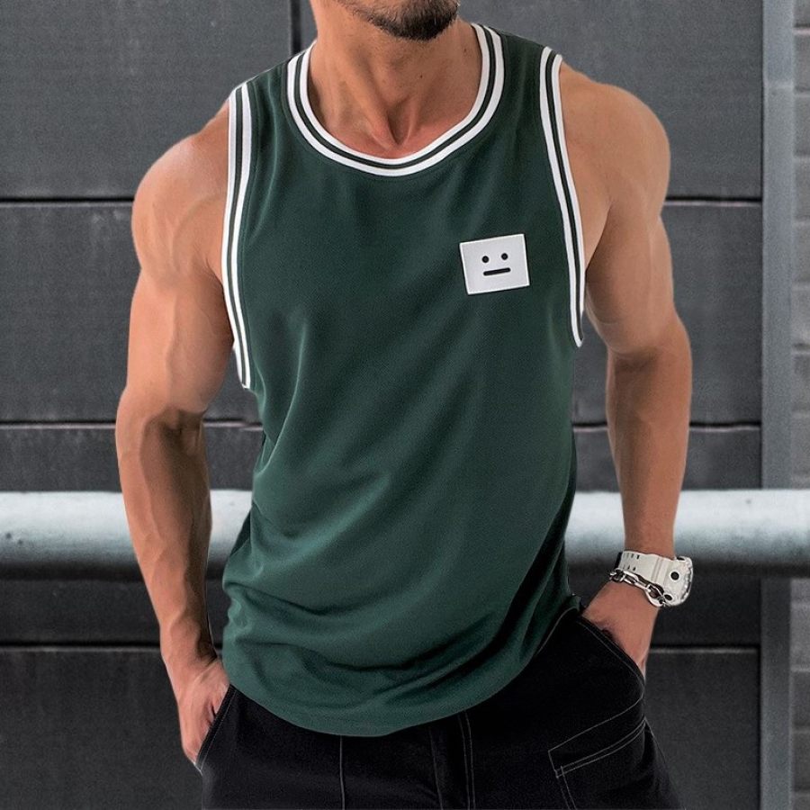 

Men's Solid Color Print Versatile Casual Tank Top