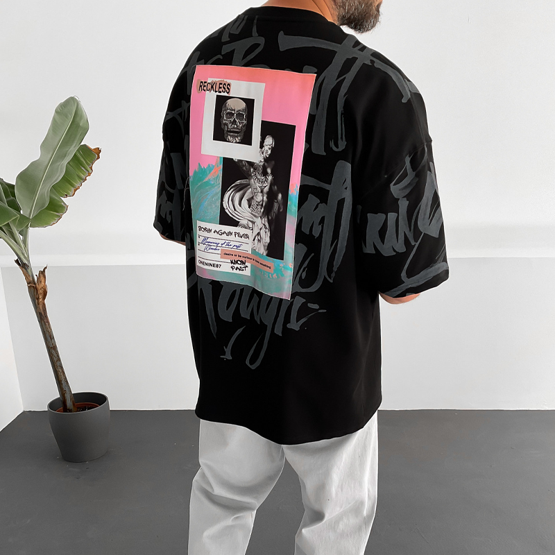 Reckless Skull Graphic T shirt