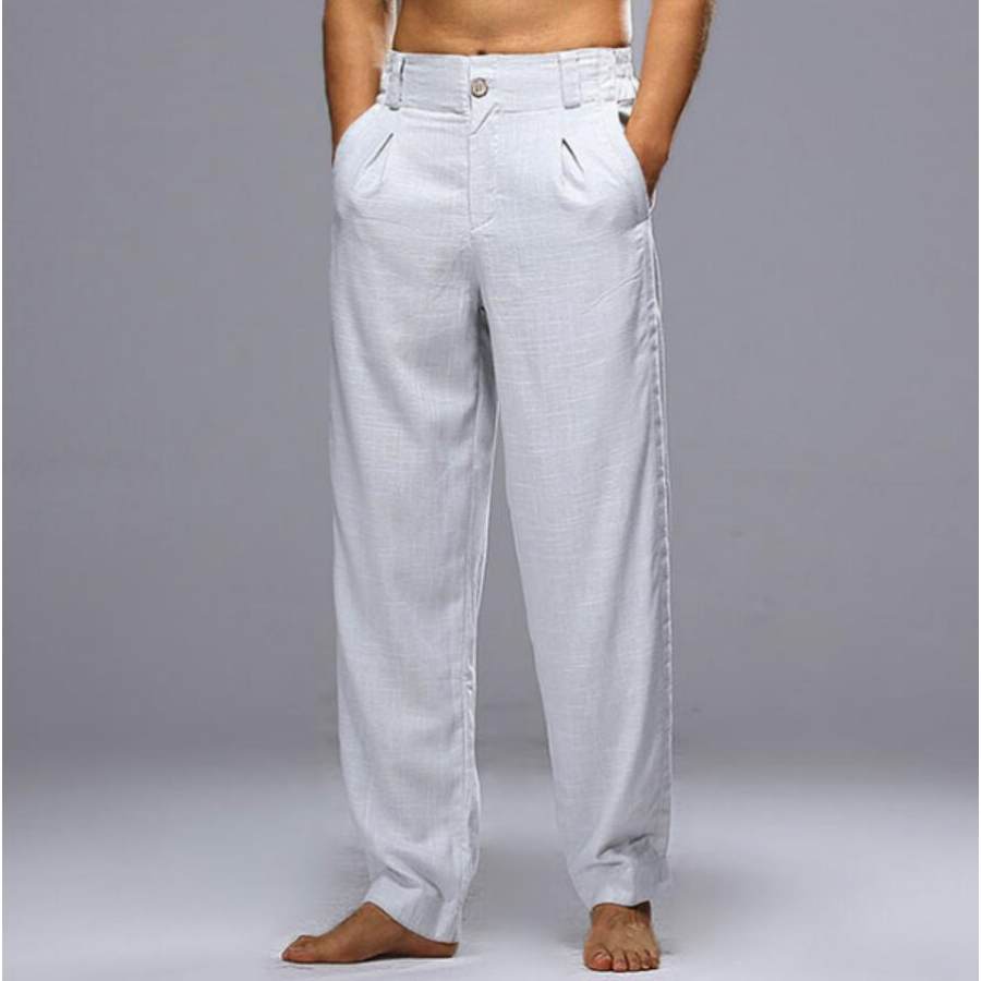 

Men's Linen Elastic Waist Blend Comfortable Loose Casual Pants