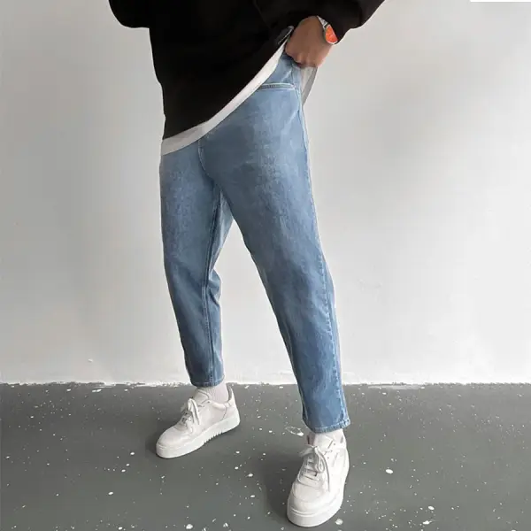 Jeans Extensibles Basiques Pour Hommes - Faciway.com 