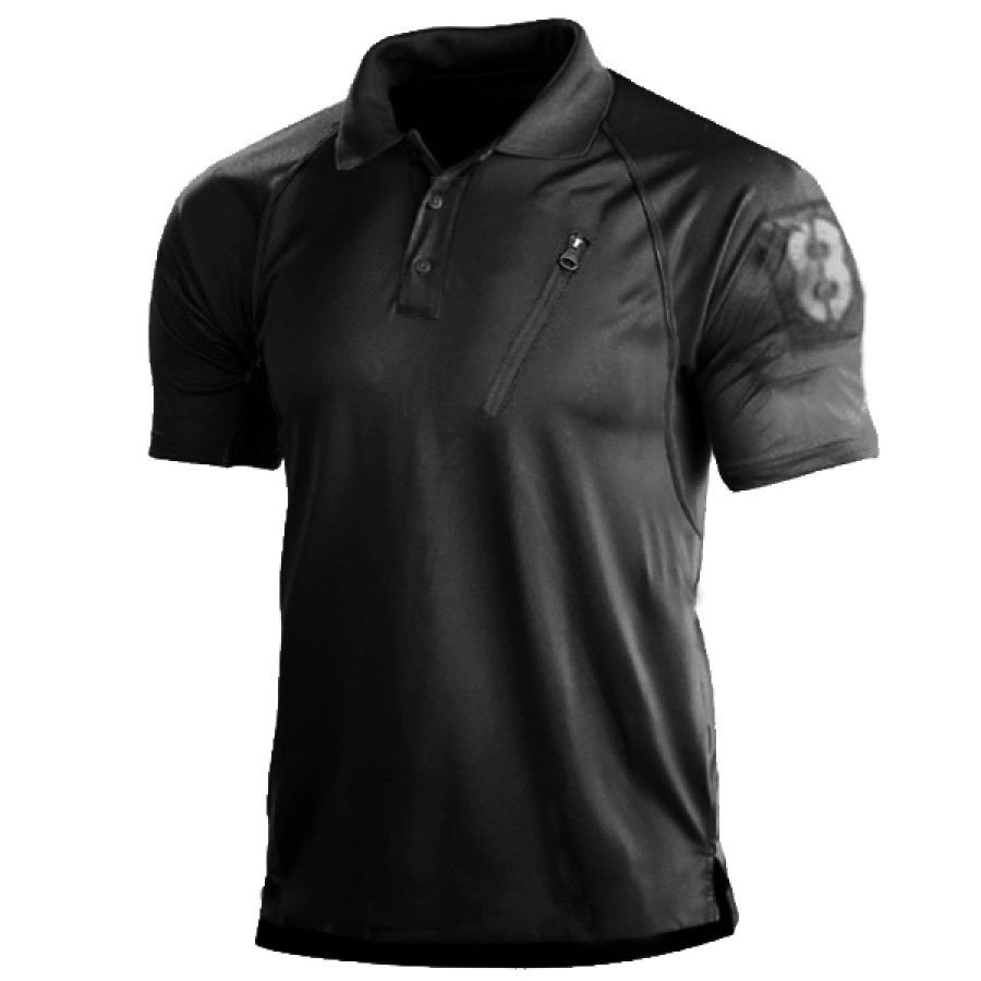 

Mens Patriotic Classic Flag Polo Shirt