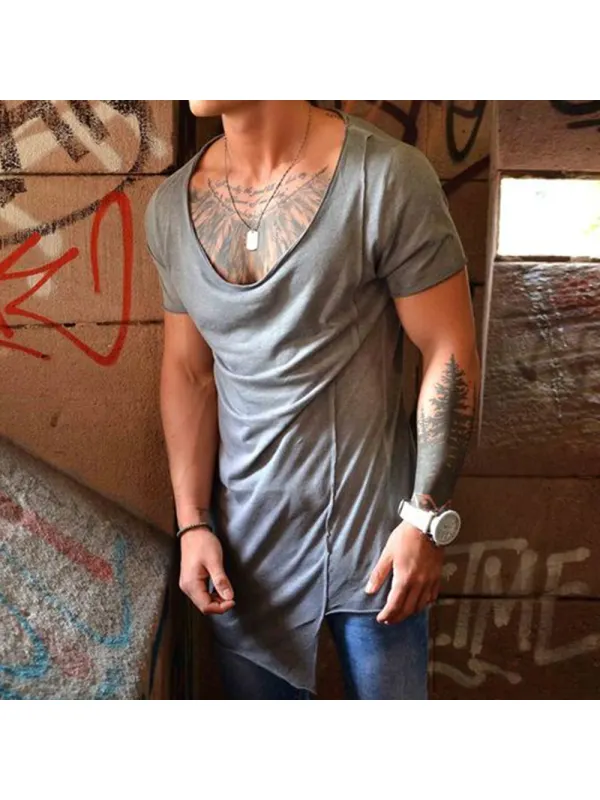 Men's Wide Collar Casual T-Shirt - Spiretime.com 
