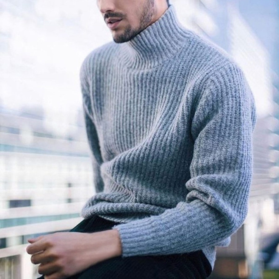 

Men's Pullover Sweater Turtleneck Long Sleeve Sweater