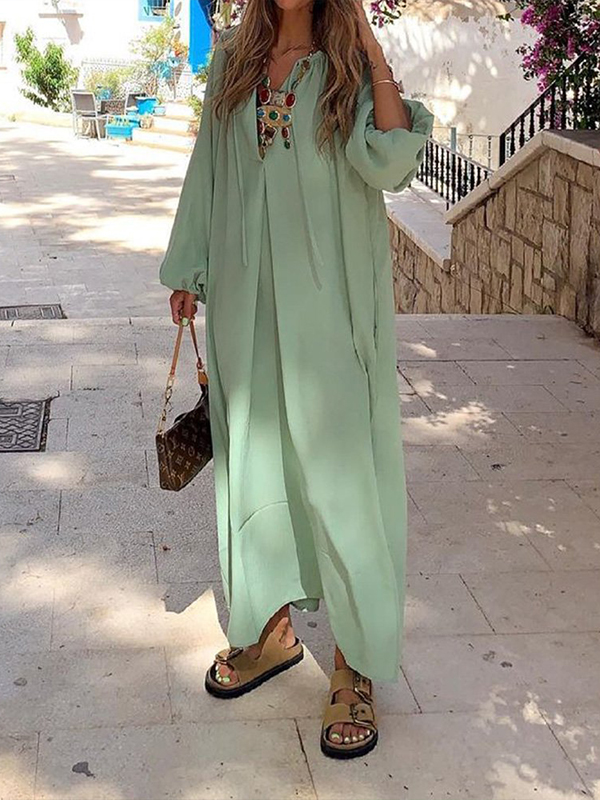 Women's Elegant Solid Color Dress