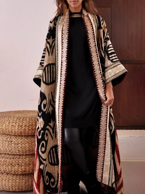 Women's Elegant Gorgeous Vintage Print Flared Sleeve Cardigan - Anystylish.com 