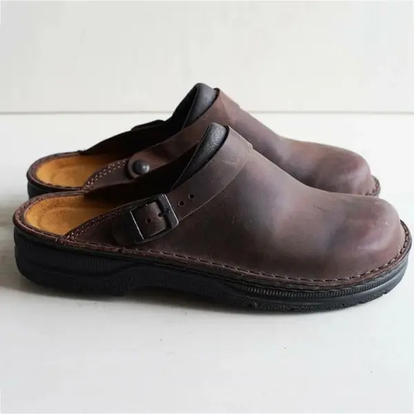Men's Square Head Retro Slippers - Cotosen.com Men's Square Head Retro Slippers - Cotosen.com