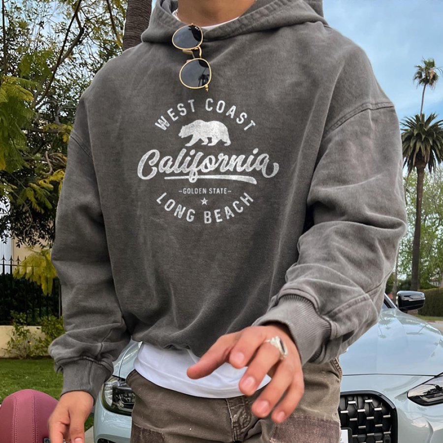 

Sweat Homme Vintage Oversize Imprimé "CALIFORNIA"