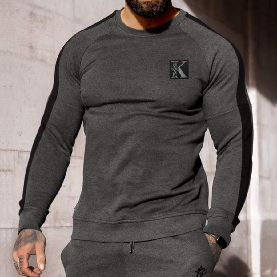 

Men's Colorblock Casual Slim Fit Sweatshirt