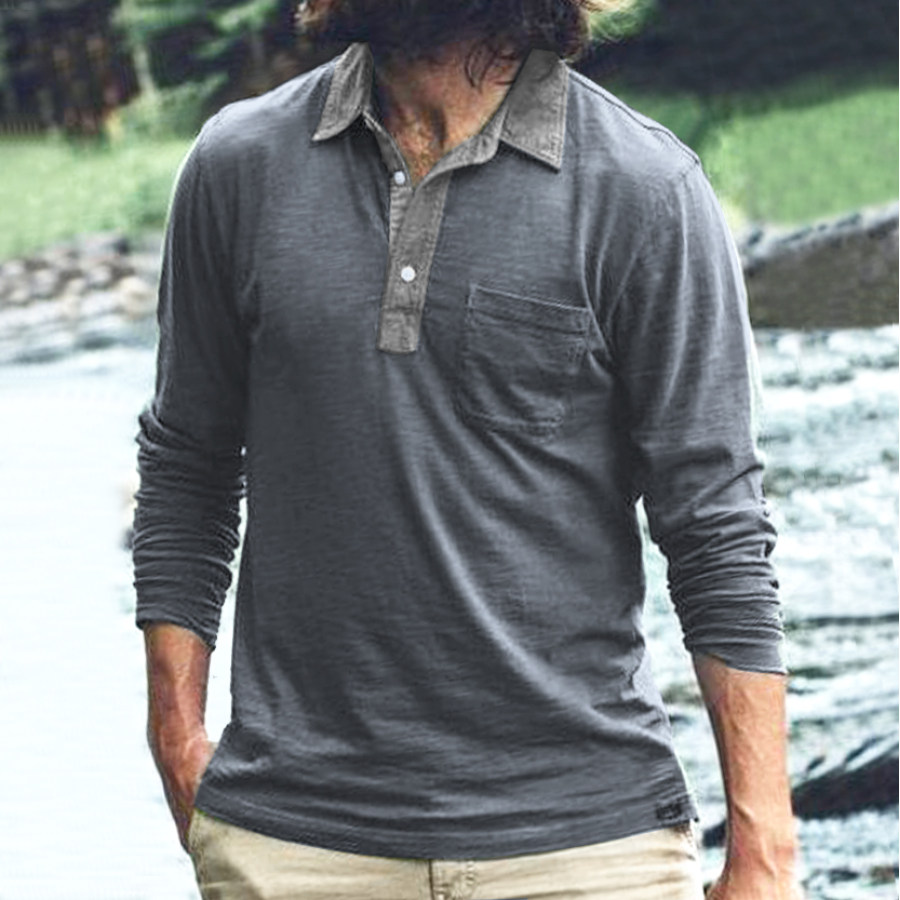 

Men's Contrast Cotton Solid Polo T-Shirt