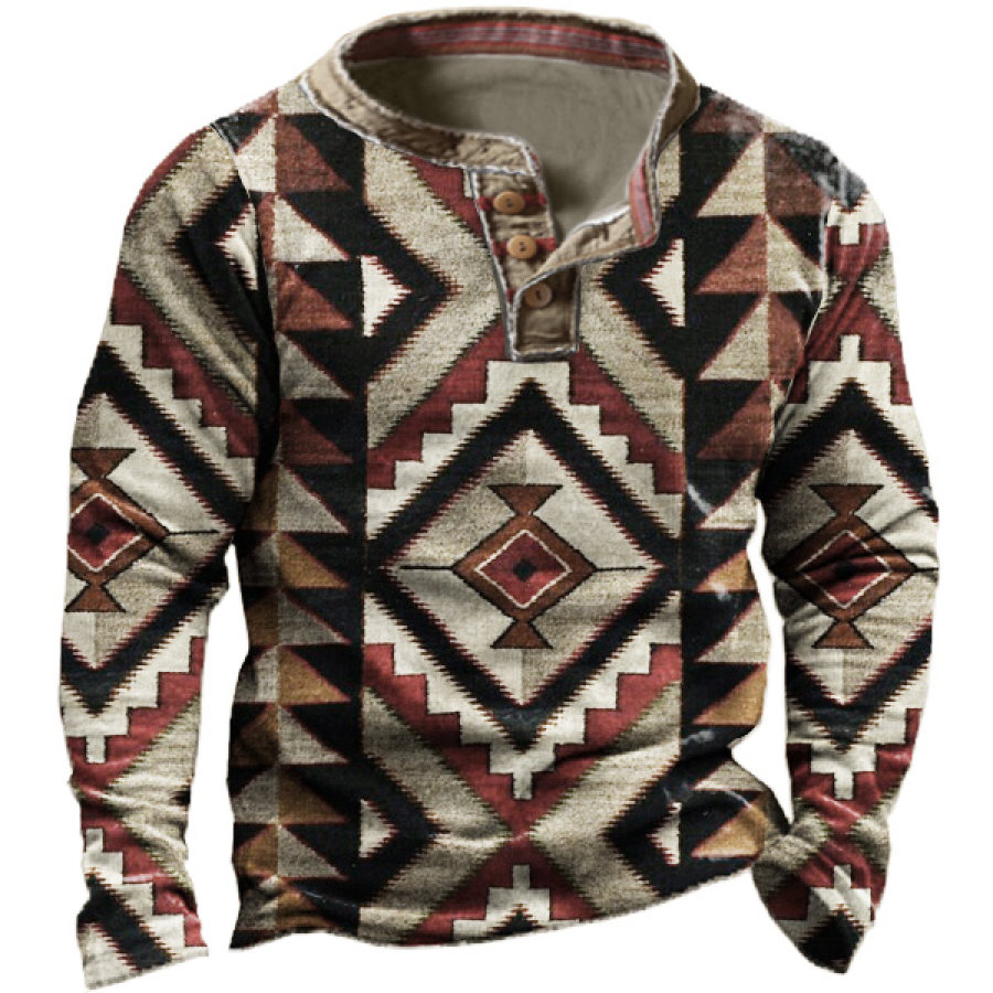 

Aztec Men's Henley Sweatshirt