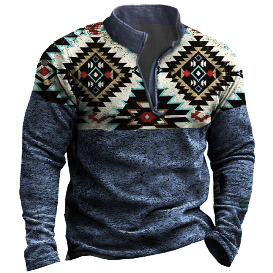 

Men's Bohemian Western Ethnic Style Print Sweatshirt