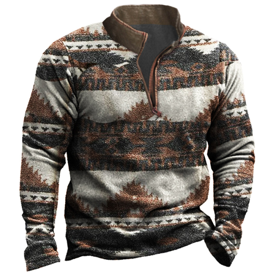 

Men's Bohemian Western Ethnic Style Print Sweatshirt