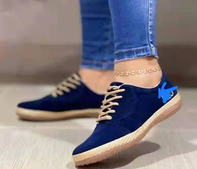 Casual Solid Color Lace up Shoes