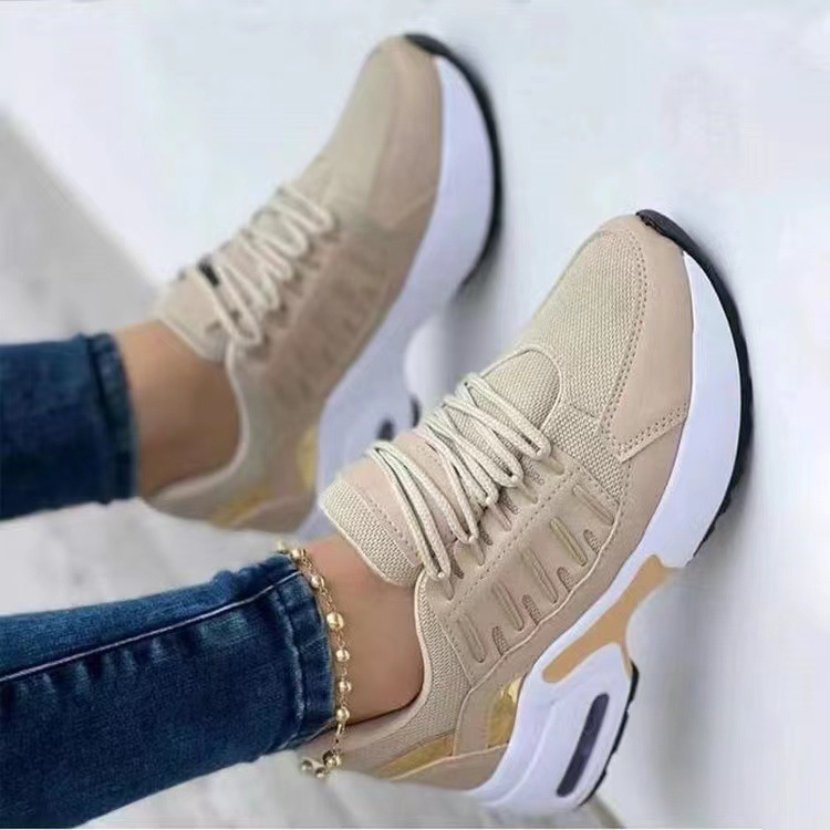 Casual Sports Wedge Front Lace Up Shoes