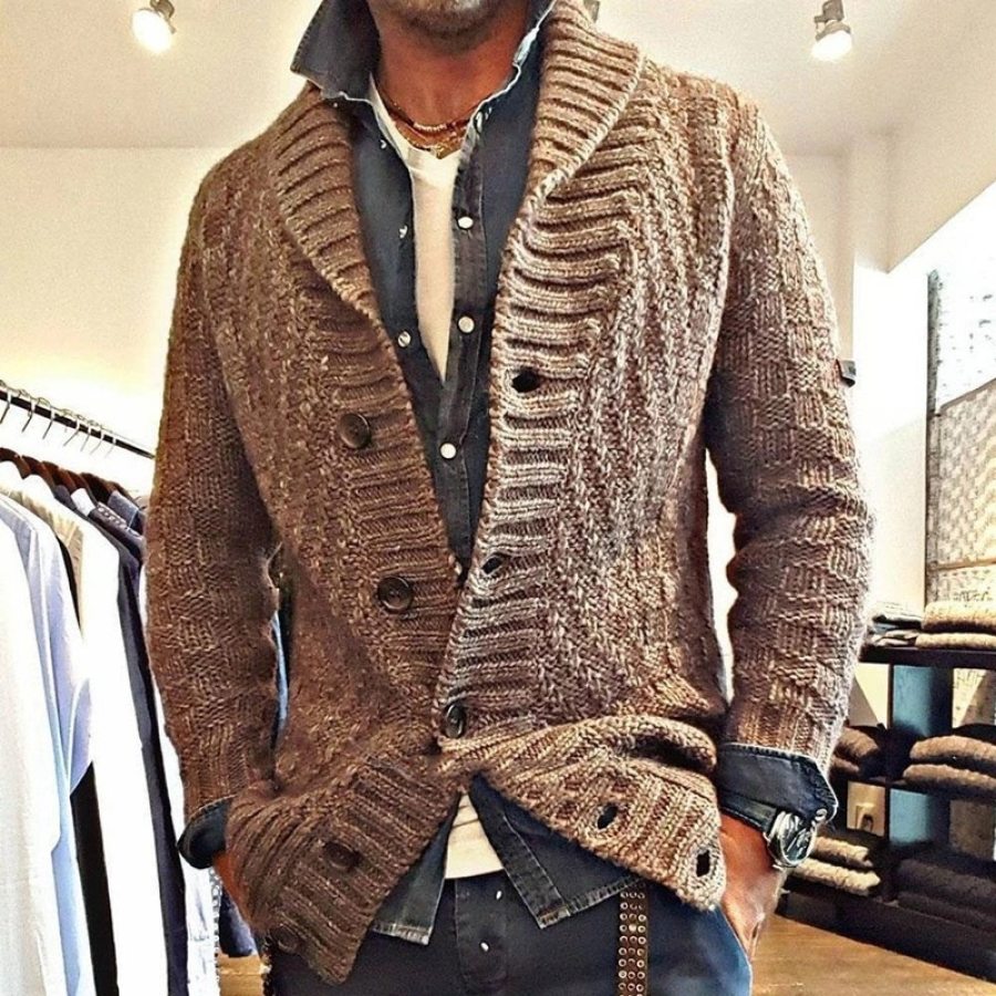 

Men's Business Casual Button Sweater Cardigan