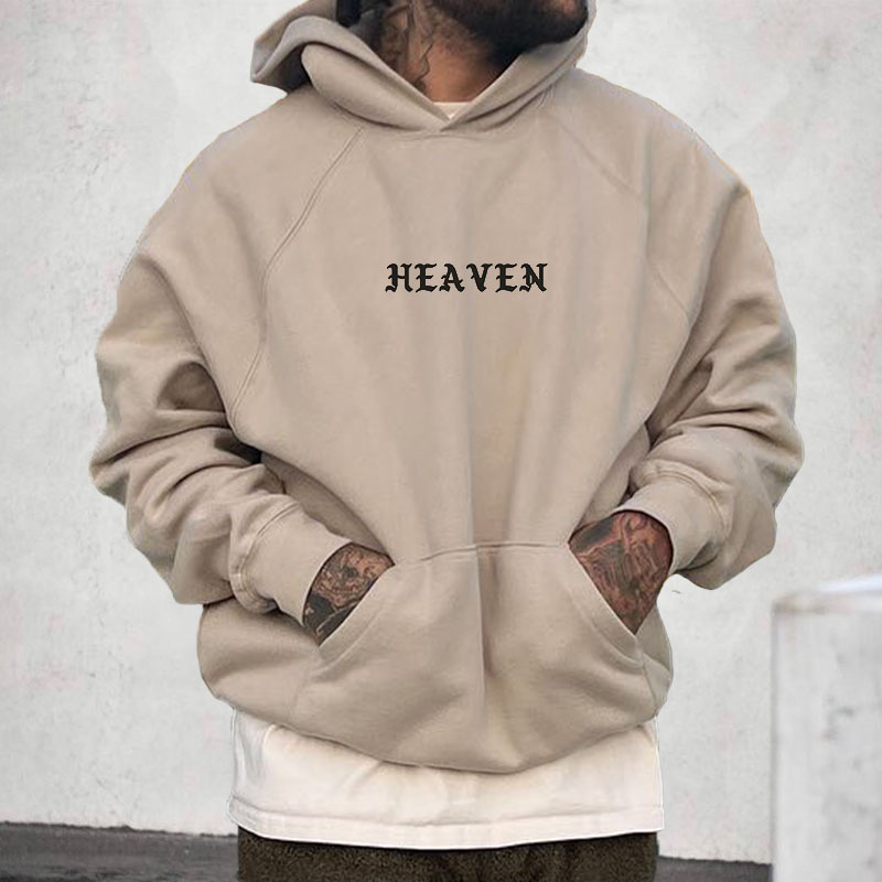Men's Faith 'heaven' Print Chic Casual Pullover Sweatshirt