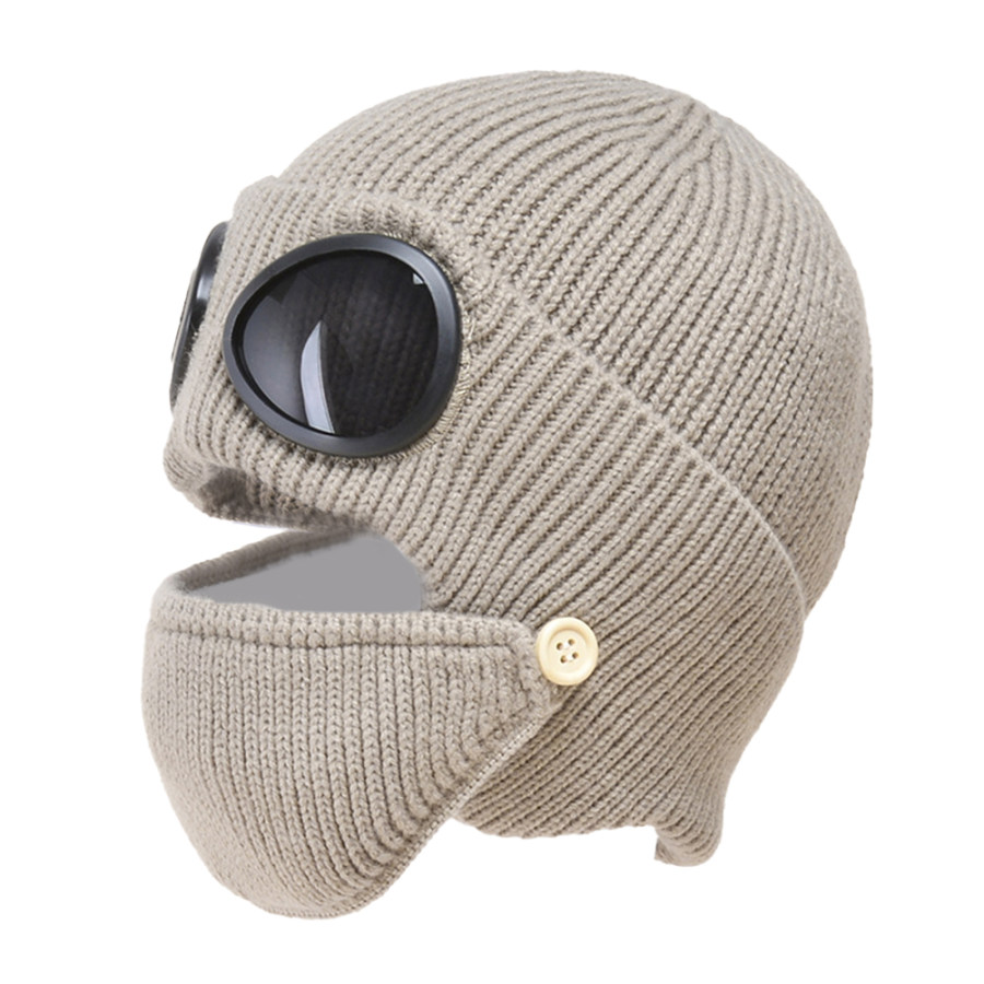 

Gorro De Punto De Esquí Táctico Cálido Para Hombre Con Máscara