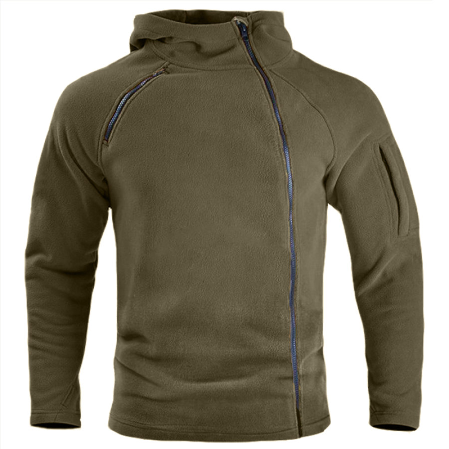 

Men's Fleece Full Zip Pocket Thermal Hoodie