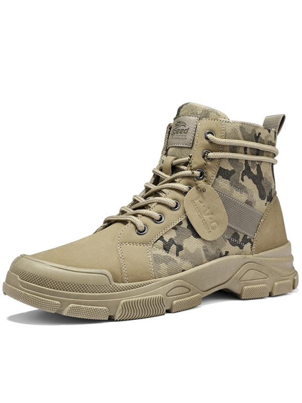 Men's Casual Camouflage Martin Boots Vintage Military Boots