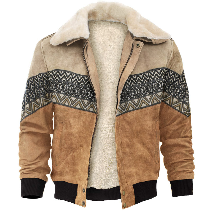 

American Retro Western Fur Collar Jacket